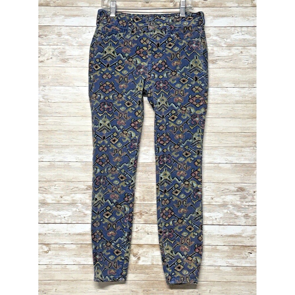 Anthropologie Pilcro Floral Cottagecore Corduroy Skinny Pants Whimsigoth 24 Pet